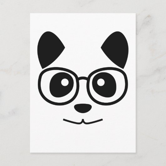 Panda und Brille Postkarte (Vorderseite)