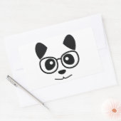 Panda und Brille Rechteckiger Aufkleber (Umschlag)