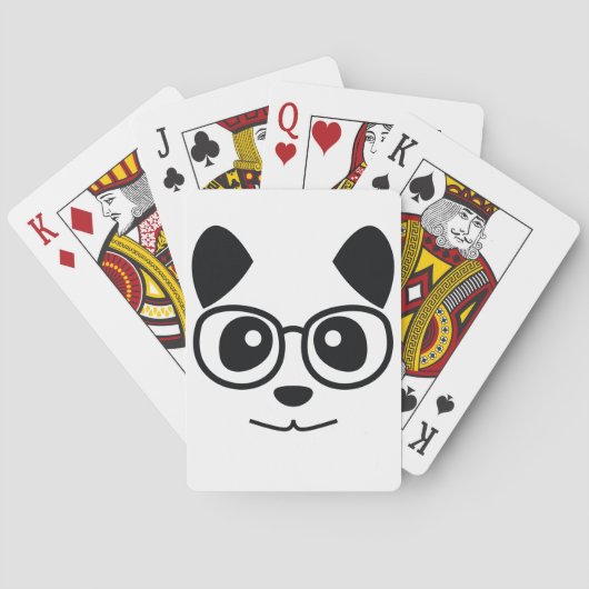 Panda und Brille Spielkarten (Rückseite)