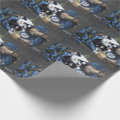 Panda und Buddy Geschenkpapier (Ecke)