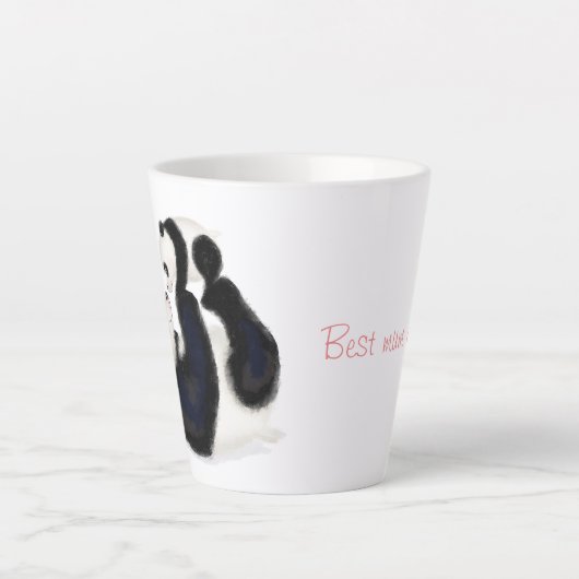 Panda und cub "Best mum ever" Latte Tasse (Vorderseite)