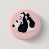 Panda und cube "Best mum ever" Abzeichen Button (Vorderseite)