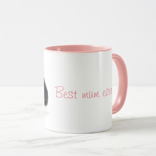 Panda und cube "Best mum ever" Tasse (VorderseiteRechts)