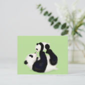 Panda und Cupcard Postkarte (Stehend Vorderseite)