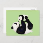 Panda und Cupcard Postkarte (Vorne/Hinten)