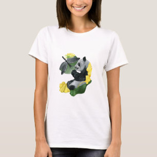 Panda und Fliegen T-Shirt