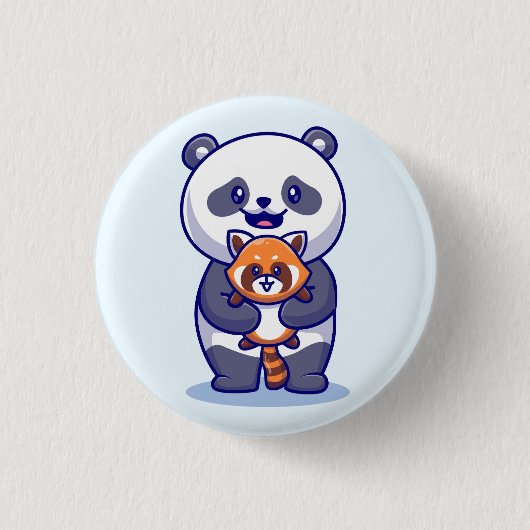 Panda und Fox Button (Vorderseite)