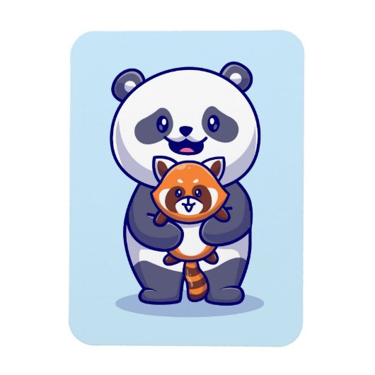 Panda und Fox Magnet (Vertikal)