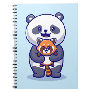 Panda und Fox Notizblock