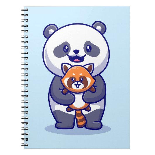 Panda und Fox Notizblock (Vorderseite)