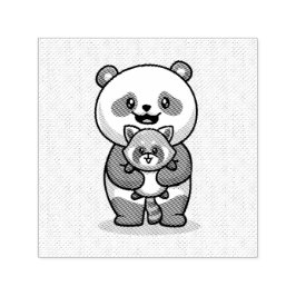 Panda und Fox Permastempel