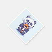 Panda und Fox Serviette (Ecke)
