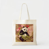 Panda und Herzen-Tragetasche Tragetasche (Vorne)