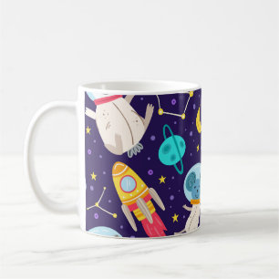 Panda und Maus Astronauten Kinder Muster Kaffeetasse