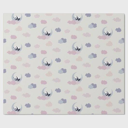 Panda- und Moon-Cute Geschenkpapier (Flach)