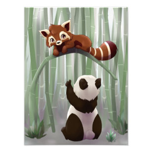 Panda und Panda Fotodruck