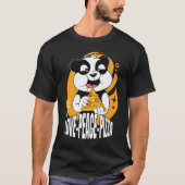 Panda und Pizza Men Black T-Shirt (Vorderseite)