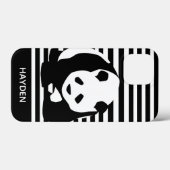 Panda und Streifen Personalisiert Case-Mate iPhone Hülle (Rückseite (Horizontal))