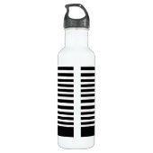 Panda und Streifen Personalisiert Edelstahlflasche (Rückseite)