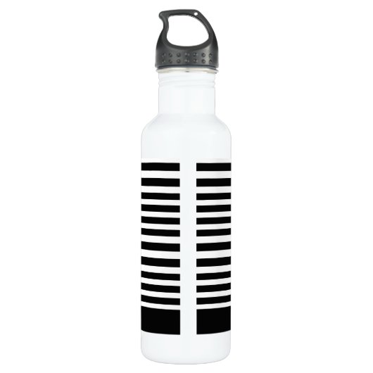 Panda und Streifen Personalisiert Edelstahlflasche (Rückseite)