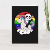 Panda Unicorn Rainbow Animals Pandas Unicorns Karte (Vorderseite)