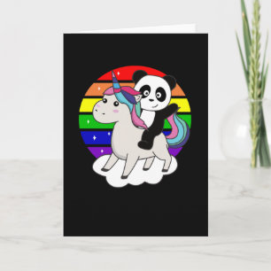 Panda Unicorn Rainbow Animals Pandas Unicorns Karte