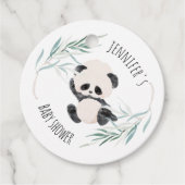 Panda Unisex Gender Neutral Baby Dusche Wasserfarb Geschenkanhänger (Vorderseite)