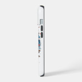 Panda unter Blumen iPhone 15 Hülle (Linke Seite)