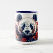 Panda unter Blumen Tasse (Zentrum)