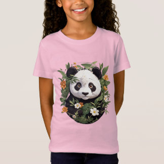 Panda unter den Blüten T-Shirt