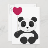 Panda Valentine Feiertagspostkarte (Vorne/Hinten)