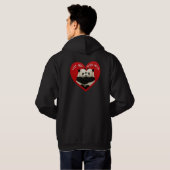 Panda Valentins Hoodie (Schwarz voll)