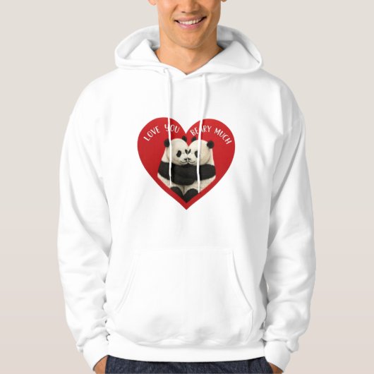Panda Valentins Hoodie (Vorderseite)