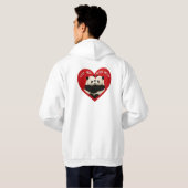 Panda Valentins Hoodie (Schwarz voll)