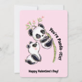 Panda Valentinstag Foto Feiertagskarte (Vorderseite)