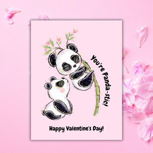 Panda Valentinstag Foto Feiertagskarte