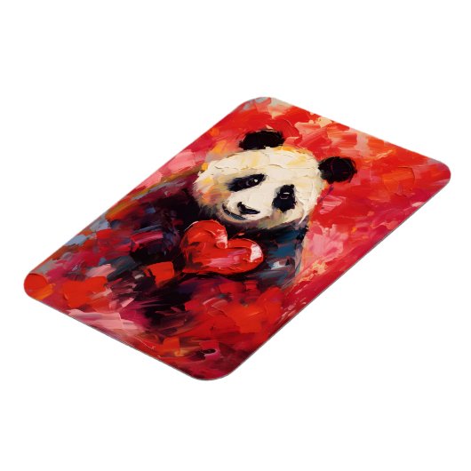 Panda Valentinstag Magnet (Linke Seite)