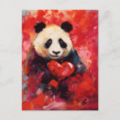 Panda Valentinstag Postkarte (Vorderseite)