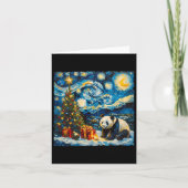 Panda Van Gogh Style Starry Night Christmas Winter Karte (Vorderseite)