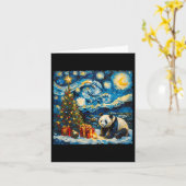 Panda Van Gogh Style Starry Night Christmas Winter Karte (Gelbe Blume)