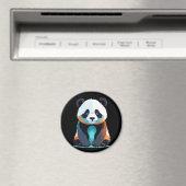 Panda Vector Art mit lebhaften Farben Magnet (In Situ (Geschirrspüler))