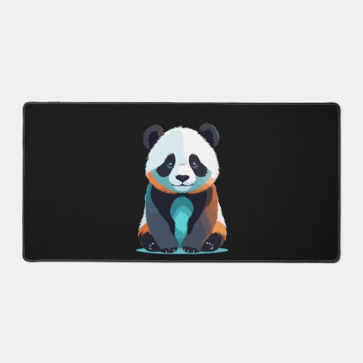 Panda Vector Art mit lebhaften Farben Schreibtischunterlage (Vorderseite)