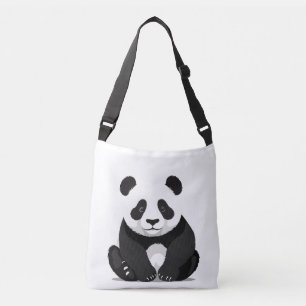 Panda Vector Graphic Art Portrait Animal Spirit Tragetaschen Mit Langen Trägern