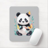 Panda Vector Malerei Adorable Fun Animal Playing Mousepad (Mit Mouse)