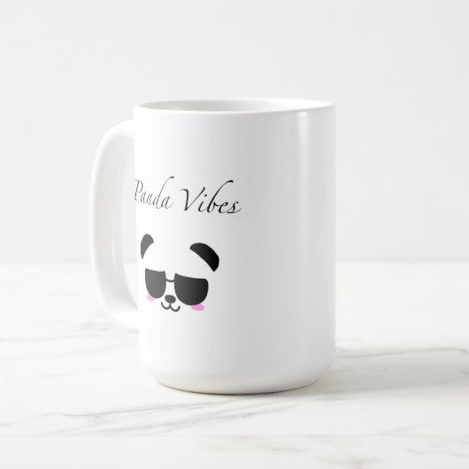 Panda Vibes Coffee Tasse (Vorderseite Links)