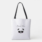Panda Vibes Tote Bag Tasche (Rückseite)