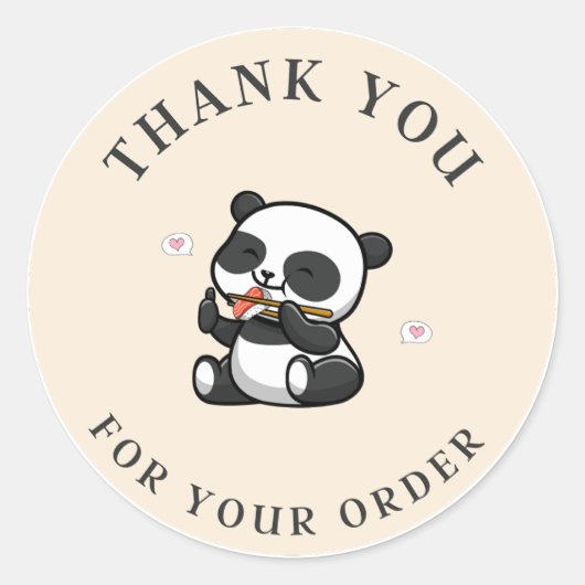Panda Vielen Dank, Sticker (Vorderseite)