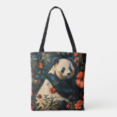 Panda Vintage-Muster Wald Floral Garten Tasche (Rückseite)