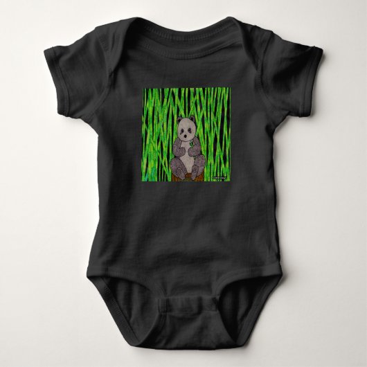 Panda (vivid) - Baby Bodysuit Strampler (Vorderseite)