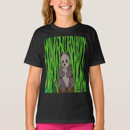 Panda (vivid) - Girl's Basic T - Shirt (Vorderseite)